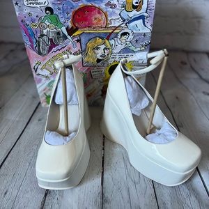 Jeffrey Campbell YAZMIN Wedge Platform Shoe in Patent